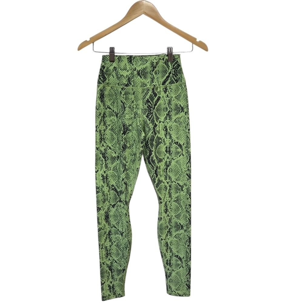 Alo Yoga Snakeskin Vapor Leggings Green Size Small - Picture 3 of 12